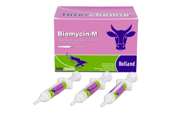 BIOMYCIN-M, intramaminė suspensija galvijams 5ml
