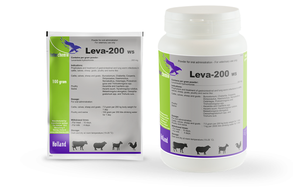 LEVA-200 WS, 200 mg/g milteliai geriamajam tirpalui ruošti